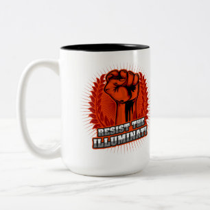 Die leuchtende Orangenfaust Zweifarbige Tasse