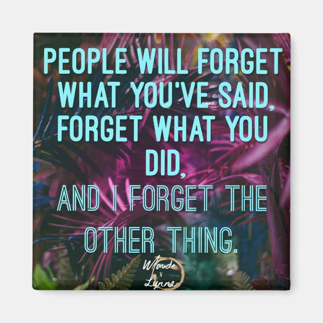 Die Leute vergessen den Magnet (Vorne)