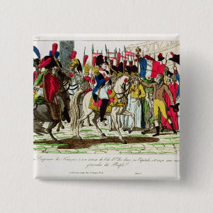 Die Leute von Paris Napoleon anerkennend Button