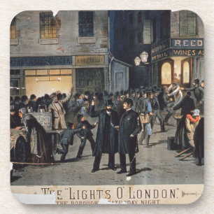 "Die Lichter O" London (Farbelitho) Getränkeuntersetzer