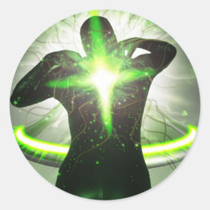 Die Lichtfärbung Runder Aufkleber