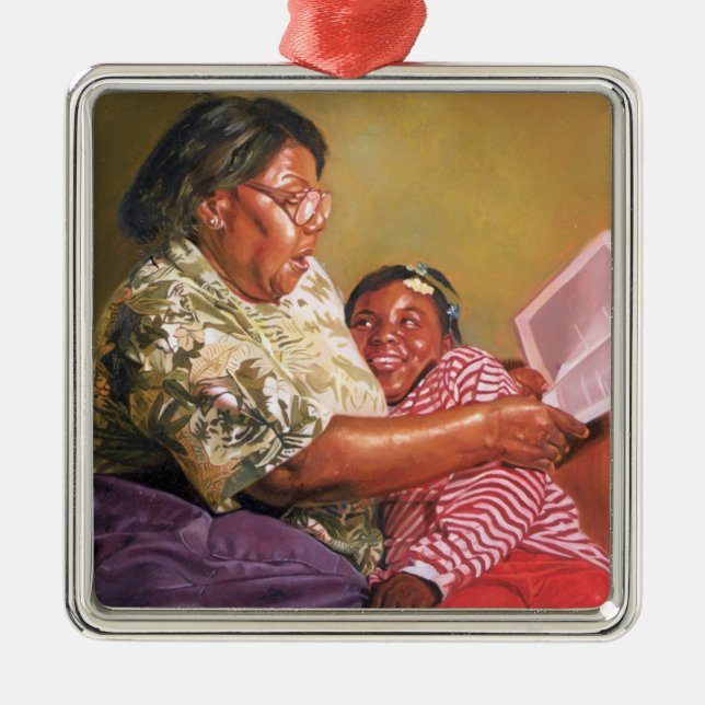 Die Liebe 1995 der Großmutter Silbernes Ornament (Vorne)