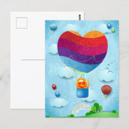 Die Liebe befindet sich auf der Luftpostkarte Postkarte