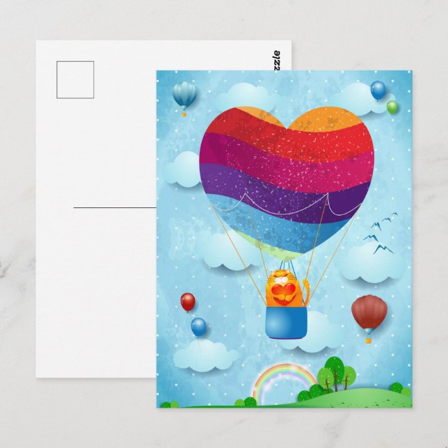 Die Liebe befindet sich auf der Luftpostkarte Postkarte (Vorne/Hinten)