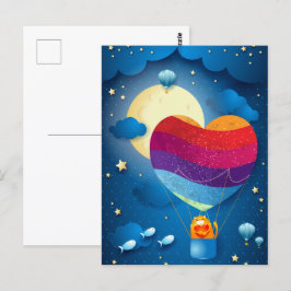 Die Liebe befindet sich auf der Luftpostkarte Postkarte