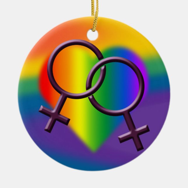 Die Liebe-Dekoration der Gay Keramikornament (Vorne)