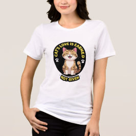 "Die Liebe der Katze wird verdient, nicht gegeben Tri-Blend Shirt