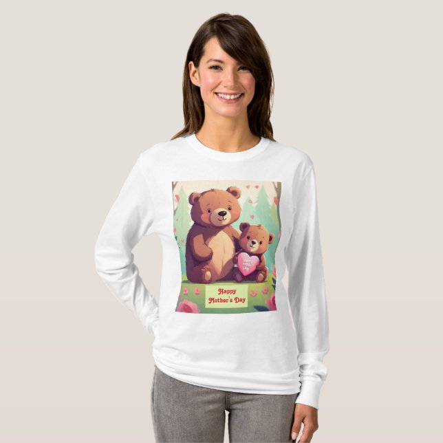 Die Liebe der Mama blüht auf: Glücklicher T - Shir T-Shirt (Vorne ganz)