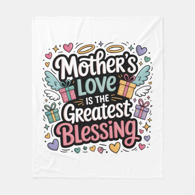Die Liebe der Mutter ist der größte Segen Fleecedecke (Vorderseite)