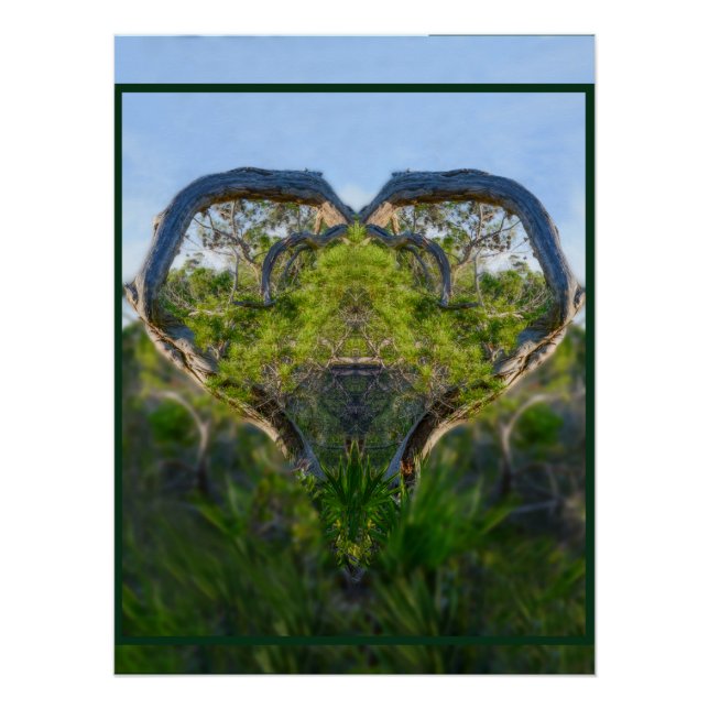 Die Liebe der Natur-Imitats ummantelt Canvas Print Poster (Vorderseite)