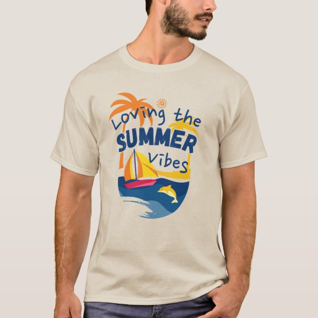 Die Liebe der Sommervibes. T-Shirt (Vorderseite)