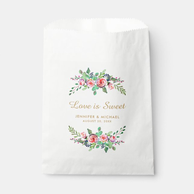 Die Liebe des Blumenchic Gold ist eine Sweet Gastg Geschenktütchen (Vorderseite)