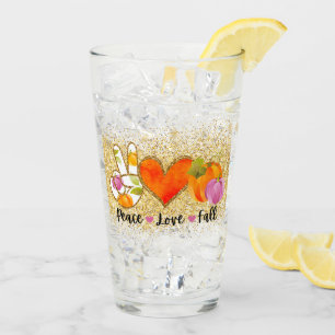 Die Liebe des Friedens im Herbst Glas