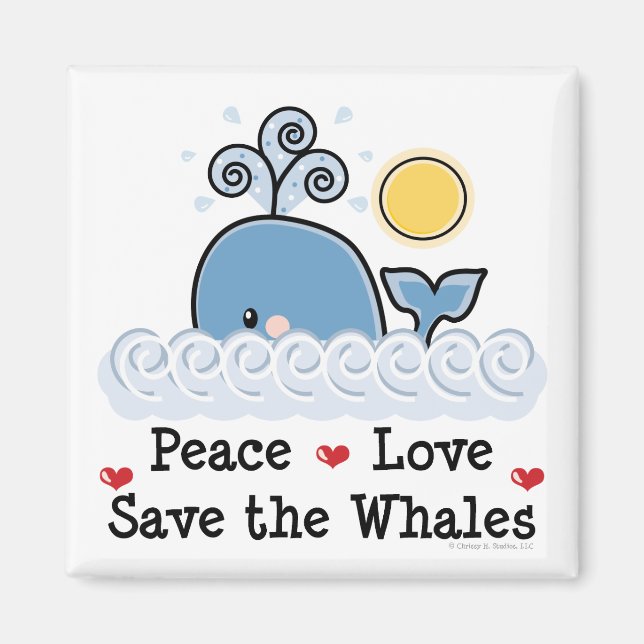 Die Liebe des Friedens Rettete das Whales Magnet (Vorne)