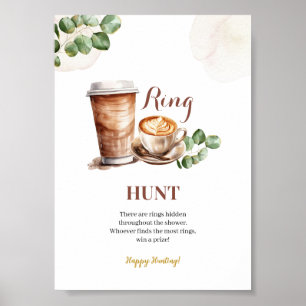Die Liebe des Kaffees ist das "Breing Ring Hunt Ga Poster