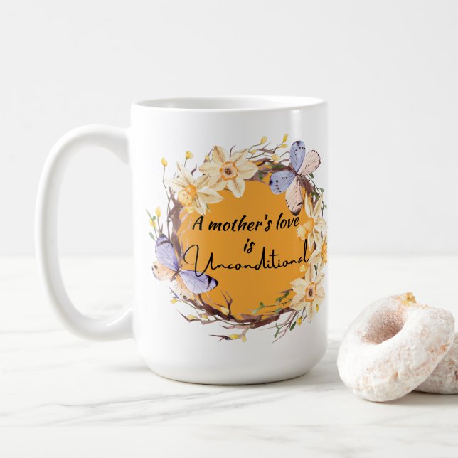 Die Liebe einer Mutter ist bedingungslos Kaffeetasse (Mit Donut)