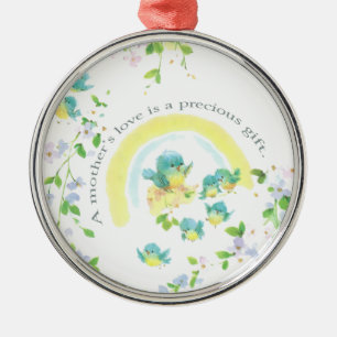 Die Liebe einer Mutter ist ein Wertvolles Geschenk Silbernes Ornament