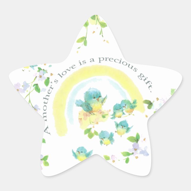 Die Liebe einer Mutter ist ein Wertvolles Geschenk Stern-Aufkleber (Vorderseite)