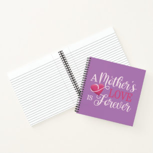 Die Liebe einer Mutter ist ewiger Zitat   Notebook Notizbuch