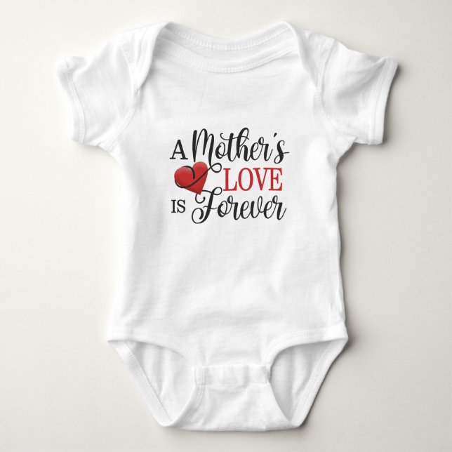 Die Liebe einer Mutter ist Forever Quote| T - Shir Baby Strampler (Vorderseite)