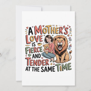 Die Liebe einer Mutter ist gleichzeitig wild und z Feiertagskarte