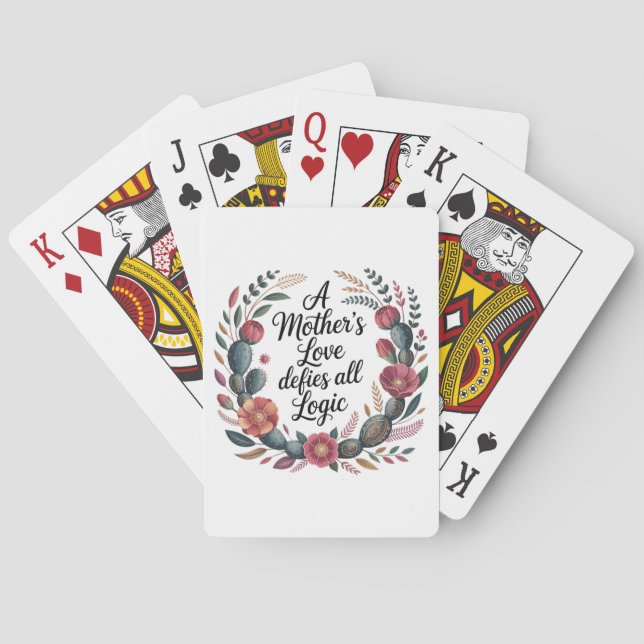 Die Liebe einer Mutter trotzt aller Logik Spielkarten (Rückseite)