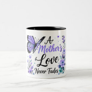 Die Liebe einer Mutter verblasst nie Lila Schmette Zweifarbige Tasse