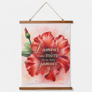 Die Liebe einer Mutter verwelkt nie Wandteppich Mit Holzrahmen