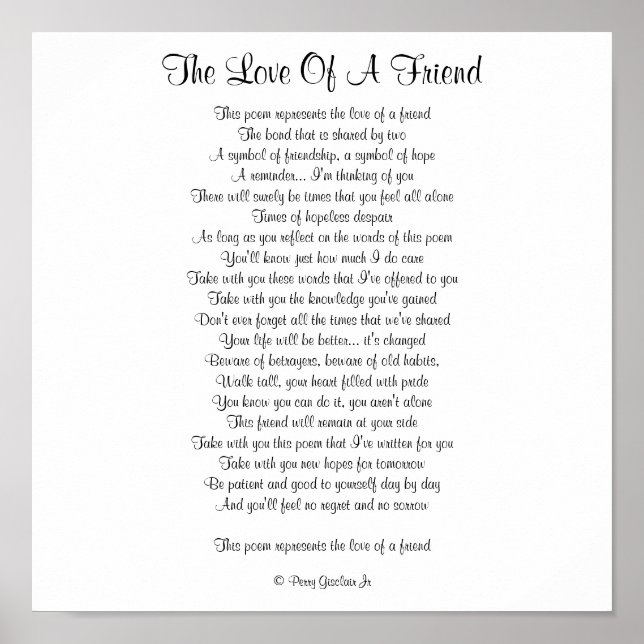 DIE LIEBE EINES FREUNDES POSTER (Vorne)