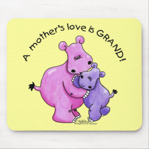 Die Liebe Flusspferde-EIn Mutter ist großartig! Mousepad