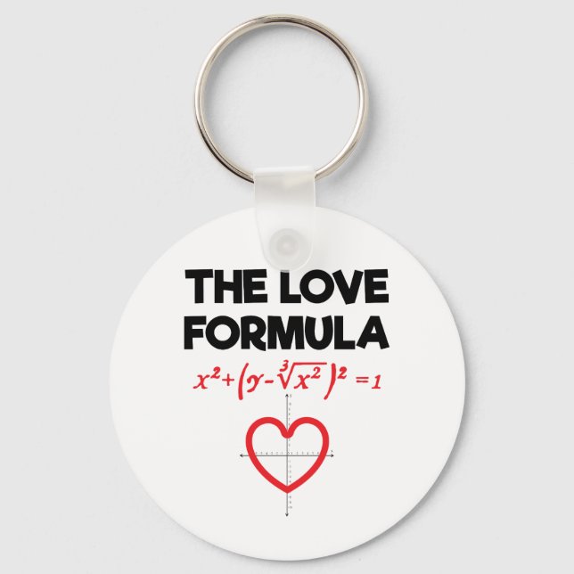 Die Liebe Formel Funny Valentine's Day Math Lover Schlüsselanhänger (Vorderseite)