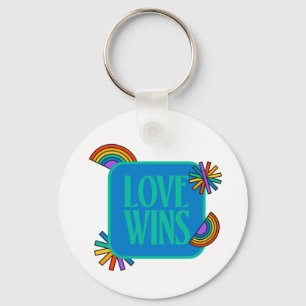 Die Liebe gewinnt. Gay rainbow lgbtq Keych Schlüsselanhänger