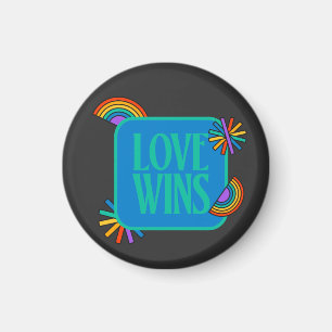 Die Liebe gewinnt. Gay Regenbogen lgbtq Magnet
