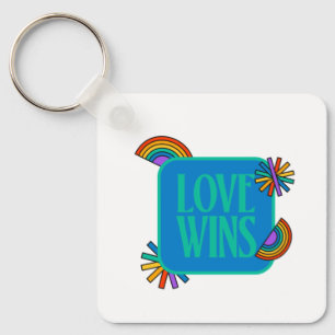 Die Liebe gewinnt. Gay Regenbogen lgbtq Schlüsselanhänger