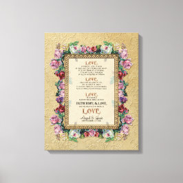 Die Liebe "Gold Brocade Floral" ist Personalisiert Leinwanddruck