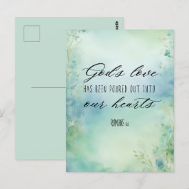 Die Liebe Gottes der Römer wurde in unser Herz geg Postkarte
