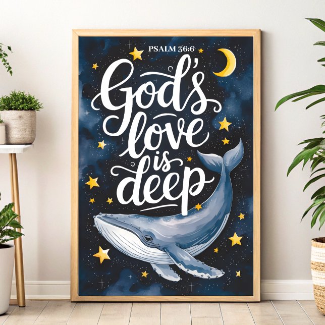 Die Liebe Gottes ist der Ausdruck "Deep Christlich Poster (Von Creator hochgeladen)