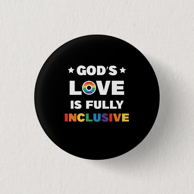 Die Liebe Gottes ist ein Monat voller inklusiver G Button (Vorderseite)