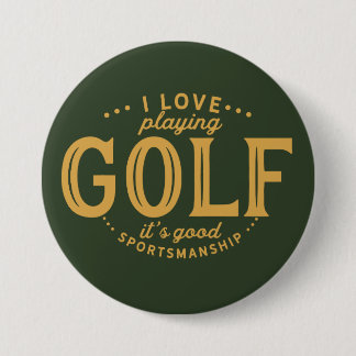 Die Liebe I, die Golf spielt, ist es guter Button