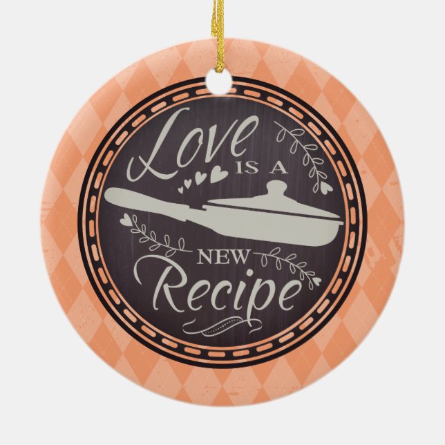 Die Liebe ist ein neues Rezept Weihnachtsschmuck (Hinten)