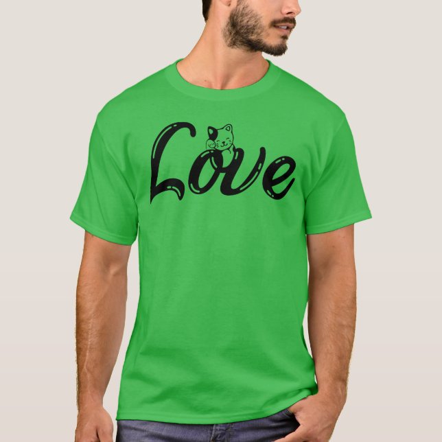 Die Liebe ist eine Katzenfamilie T-Shirt (Vorderseite)
