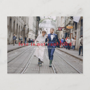 Die Liebe ist nicht abgesagt Virtuelle Hochzeits Postkarte