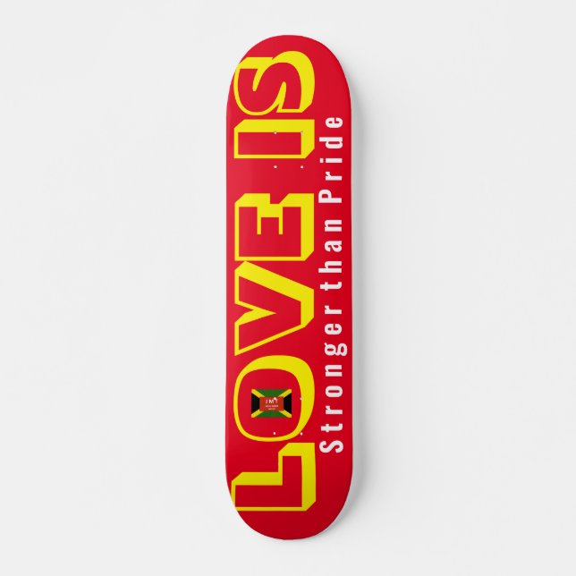 DIE Liebe IST STÄRKER ALS DAS PRIDE Skateboard, 7¾ Skateboard (Vorne)