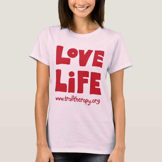 Die Liebe-Leben-BaumwollT - Shirt der Damen (Vorderseite)