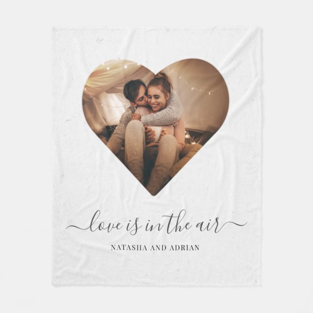 Die Liebe liegt im Foto der "Air Happy Valentines" Fleecedecke (Vorderseite)