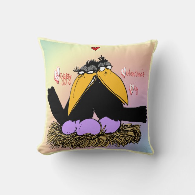 Die Liebe-Nest-Andenken-Kissen des Valentines Kissen (Vorderseite)