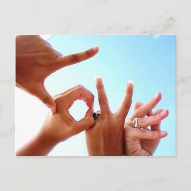 die LIEBE Postkarte (Vorderseite)