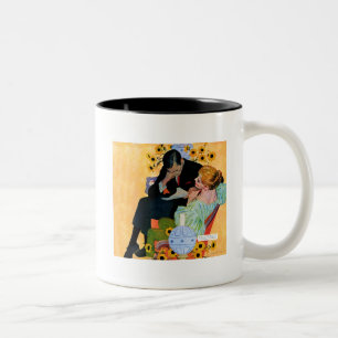Die Liebe stirbt langsam Zweifarbige Tasse