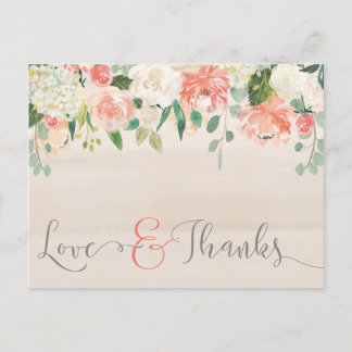Die Liebe u. Dank, die mit Blumen sind, dankt Postkarte