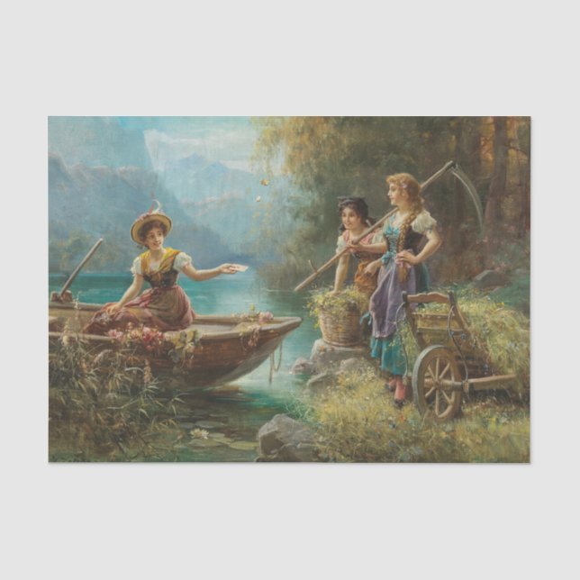 Die Liebe von Hans Zatzka Seidenpapier (Vorderseite)